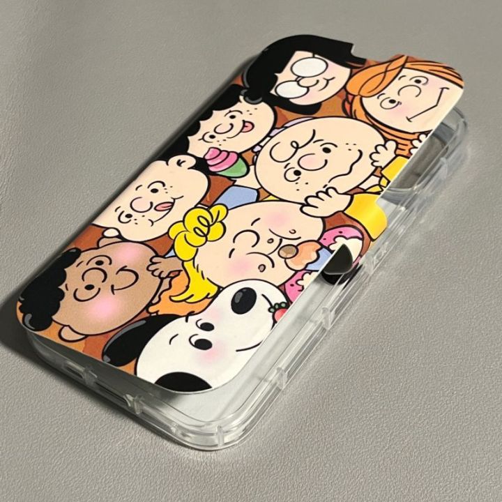 ฝาพับด้านบน-iphone-เชลล์-ฝาพับแม่เหล็กดูดการ์ตูน-snoopy-collection-modified-to-iphone14promax-เคสโทรศัพท์มือถือ-apple-13-1412