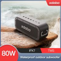 XDOBO 1983Plus 80W High-power Outdoor Waterproof Subwoofer TWS Stereo 10400mAh Battery Portable Hi-fi Wireless Bluetooth Speaker