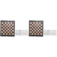 2X Mini Magnetic Chess Set Wallet Appearance Portable Folding Chessboard Board Games Party Gift International Chess