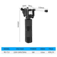 220 240V ตัวกรองสำหรับปั๊มกรองน้ำฟังก์ชันในตู้ปลาฝักบัวอาบน้ำแบบ3 In 1การเพาะพันธุ์ปลาหมุนเวียนกรองกระป๋องภายในตู้ปลา