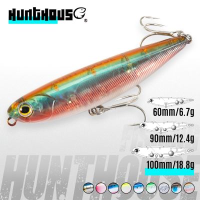 ✇ Hunthouse Topwater Pencil Fishing Lure 60/90/100mm 6.4/12.4/18.8g Surface Floating Bait Top Water Lures for Seabass Pike Feeder