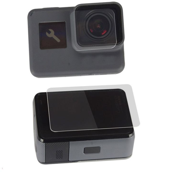 ตัวป้องกันกรอบเคสจอกระจกเทมเปอร์สำหรับ-gopro-hero-5-6-7สีดำ-gopro-lens-ฟิล์มป้องกัน-lcd-กล้องแอคชั่นแคมเมราอุปกรณ์เสริม
