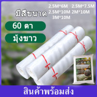 ตาข่ายป้องกันแมลงสีขาวตาข่ายผักตาข่ายไนล่อนสีขาวตาข่าย 5m-60m ยาวกว้าง 2m-3m 60mesh ความหนาดี Grade A