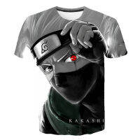 2023 NEWNew แฟชั่น Naruto T เสื้อฤดูร้อนแขนสั้น O-Neck Cool Tshirt Kakashi Tees สำหรับเด็กทารกเด็กเสื้อลำลองหญิง3D เสื้อยืด