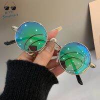 Hello-Sunglasses 2023Tik Tok แว่นกันแดดทรงกลมกันแดดสำหรับผู้หญิงผู้ชายกันแดดกรอบวินเทจแฟชั่นตกปลาตั้งแคมป์กันแสงสะท้อนสำหรับผู้หญิงที่มีการป้องกันรังสียูวี