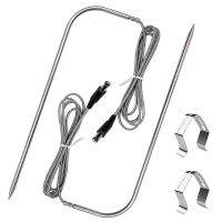 2Pack Temperature Meat Probe Compatible with RT-700, Wood Grill, Grill Accessories, with Probe Holder Clip