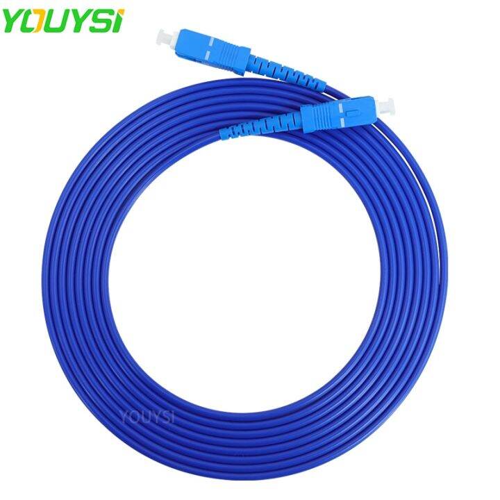 YOUYSI SC-SC UPC Armored Fiber Optical Cable Patch Cord Simplex SM FTTH ...