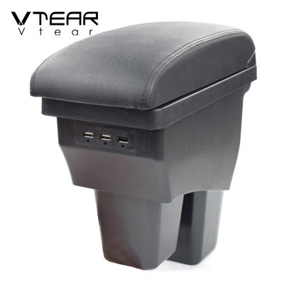 Vtear for Honda Jazz FIT GE GK 2004-2020 armrest box car-styling arm rest USB storage accessories decoration inteiror parts center console box