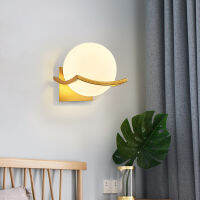 Post Modern Moon Wall Lamp Glass Shade White Black Gold Bedroom Decoration for Home Interior Sconce Led Night Lights Fixtures