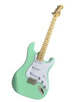 Classic Fender Stratocaster กีตาร์ไฟฟ้าสีเขียวอ่อน22 Frets Chrome Hardware