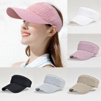 New Women Anti-UV Sun Hats Breathable Adjustable Empty Top Visor Caps for Men Tennis Golf Running Travel Beach Sport Outdoor Hat Towels