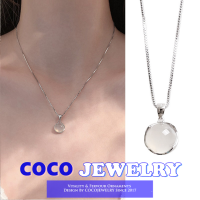 COCOJEWELRY สร้อยคอโชคเกอร์คริสตัลสำหรับผู้หญิงสาวแฟชั่นจี้หินธรรมชาติสร้อยคอเครื่องประดับของขวัญ