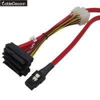 【Popular choice】 MINI SAS 4i SFF-8087 36P ถึง4 SAS Sff 8482สายสีแดง1M จัดส่งฟรี