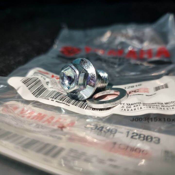 Yamaha Genuine Drain Plug Bolt / Straight Screw Washer Lazada PH