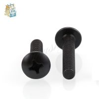 5-50Pcs TM M2M2.5 M3 M3.5 M4 M5 M6 Screws Phillips Truss Mushroom Head Bolt Black Fasteners