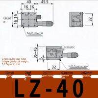 XY Axis Displacement Platform การปรับจูนแบบแมนนวล LZ40 Precision Optical Moving Cross Slide Table