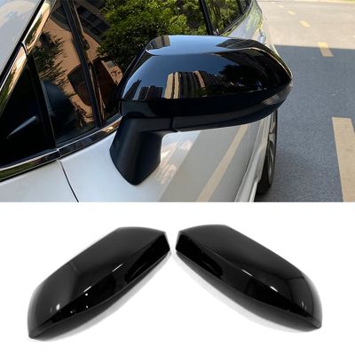 2 PCS Side Door Rearview Mirror Cover Trim Cap Car Accessories Glossy Black For Toyota Corolla 2019-2022