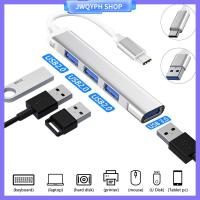 JWQYPH ตัวอะแดปเตอร์ OTG ความเร็วสูงตัวแยกหลายพอร์ตแท่นวางมือถือตัวขยาย USB 3.0ฮับ Type-C 3.1