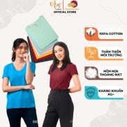 Áo Thun Nữ Cổ Tim 100% Cotton Cao Cấp, Mềm Mịn, Thoáng Mát - Gold Rhino