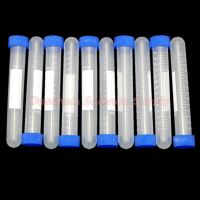 【CW】┅☂♂  10pcs 15mL Plastic Centrifuge Test Tube With Screw Cap Round Bottom