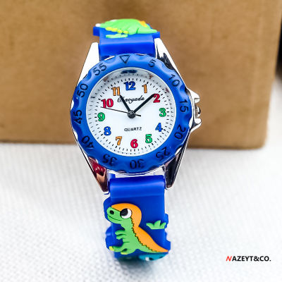 นาฬิกาดิจิตอลหลากสีน่ารักไดโนเสาร์สำหรับเด็ก MODE Korea การ์ตูนซิลิโคนนาฬิกาเด็กเล็ก0000