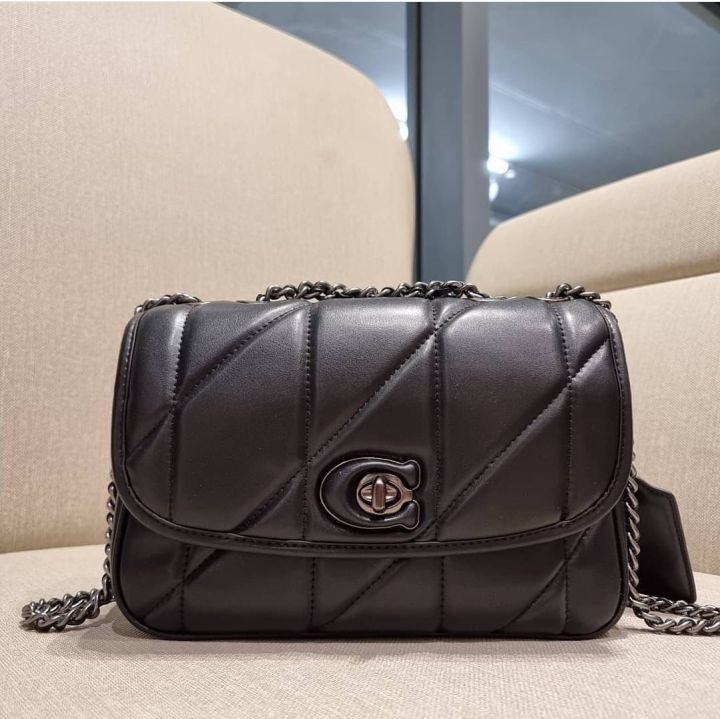 Original Coach C8560 Pillow Madison Crossbody Bag With Quilting - Black ...