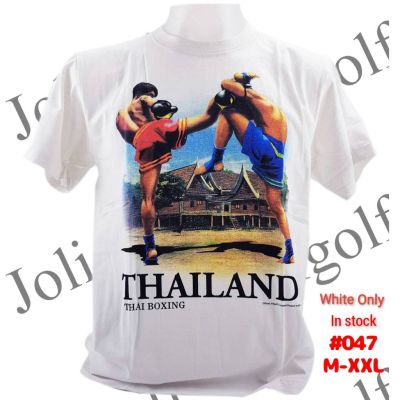 เสื้อยืดไทยแลนด์ สกรีนลายมวยไทย Souvenir Tshirt Thailand ของฝากต่างชาติ ของที่ระลึก เสื้อทีม Bigsize Boxing Muay ThaiS-5XL