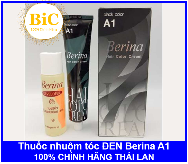 Berina A1 - Nếu bạn đang muốn thay đổi màu tóc đen của mình một cách dễ dàng, thì Berina A1 là một lựa chọn tốt. Với thuốc nhuộm tóc Berina A1, bạn có thể có một mái tóc đen đẹp và sáng bóng, đồng thời sản phẩm còn bảo vệ tóc của bạn khỏi hư tổn. Hãy xem hình ảnh liên quan để biết thêm về Berina A