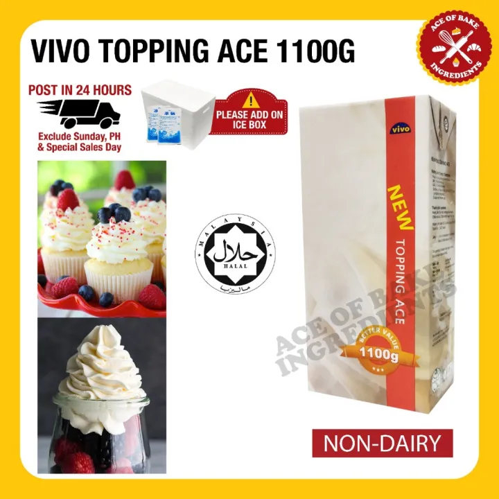 VIVO Topping Ace / Non Dairy Topping Cream 植物性奶油 1100g | Lazada