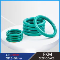 Green FKM Fluorine Rubber Round Sealing O-Ring Thickness 1.9mm Millimeter Outer Diameter 5mm-50mm Oring Gasket for Diverse Applications in Hardware Fasteners