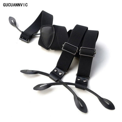 3*100เซนติเมตรวินเทจผู้ชาย Suspenders กางเกง6หัวเข็มขัดหนัง Suspenders ผู้ชายปรับยืดหยุ่นสายคล้องสตรีกางเกงจัดฟันผู้ชาย