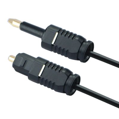 Kabel Optik Digital Plug Mini 3.5 MM Jalur Serat Optik Audio 2M SPDIF Kabel Audio Optik Ke Mulut Bulat Konektor TOSLINK