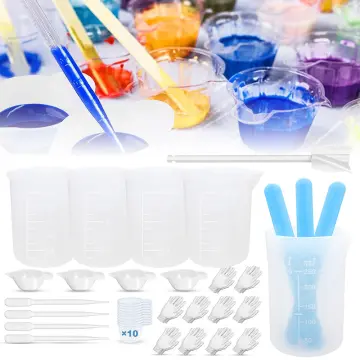 Silicone Measuring Cups For Epoxy Resin,Resin Supplies With 250&100Ml  Silicone Cups For Resin,Molds,Jewelry Making