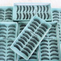 10 Pairs False Eyelashes Soft Ultra-wispies Fluffy Lashes Natural Long Eye Lashes Extension Handmade Cruelty-free 3D Mink Hair