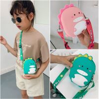 Lovely Dinosaur Waist Bag Cute Girl Travel Wallet Children Backpack Silicone Mini Satchel Bag Messenger Bags Kids Cartoon Bags