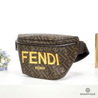 FENDI BELTBAG FF BROWN LOGO YELLOW