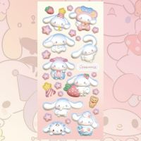 ┅┋ New 3D Sanrio Laser Goo Card Goo Plate Sticker INS Cartoon DIY Hand Account Small Card Decoration Material Halloween Sticker