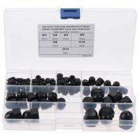 MEMORI 100Pcs M3 4 5 6 8 10 12 Dome nuts เกลียวในเมตริก 7ขนาด น็อตเอคอร์นไนลอน พร้อมกล่องใส่ พลาสติกทำจากพลาสติก ชุดจัดประเภท ตกแต่งด้วยการตกแต่ง