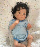 hot！【DT】☸◐  Inch Reborn Bebe Реборн Painted by Curly Hair muñecas reales para niñas Gifts