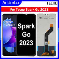 Ansimba BF7สีดำดั้งเดิม6.56นิ้วสำหรับ Tecno Spark Go 2023อะไหล่ทดแทนประกอบหน้าจอดิจิตอลสัมผัสหน้าจอ LCD เต็มรูปแบบสำหรับ Tecno Spark Go 2023