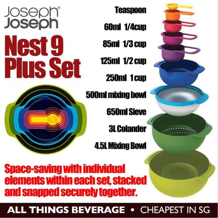 Joseph Joseph Mixing Bowls Nest 9 Piece Set Lazada Singapore