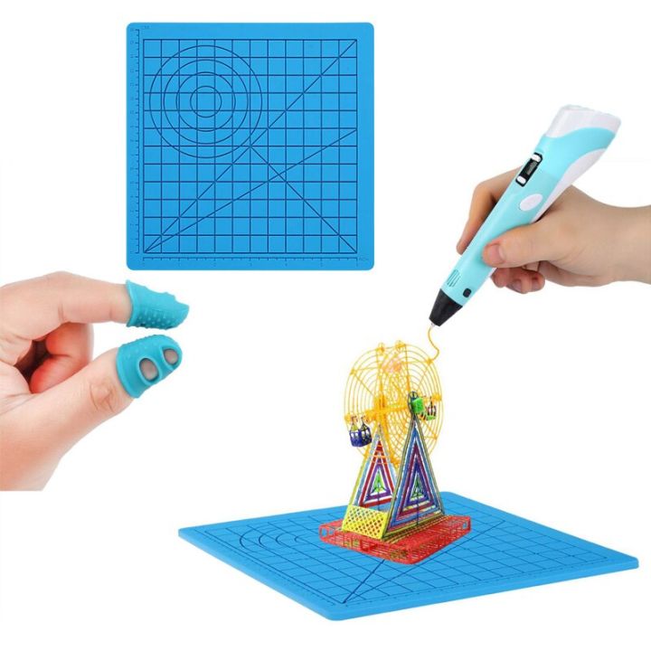 3D Pen Mat Design Mat Printing Pad Silicone with Finger Caps
