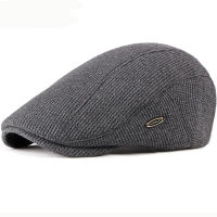 HT2646 Beret Cap New Autumn Winter Hat Caps for Men Women Adjustable Ivy Newsboy Flat Cap High Quality Solid Knitted Hat Berets