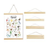 【hot】♞  Magnetic Poster Hanger Pictures Frame Wood for Photos Artwork Scratch Map Canvas Prints Kids Room