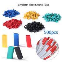 500pcs Flame Retardant Polyolefin Shrinking Assorted Heat Shrink Tube Wrap Wire Cable Insulated Sleeving Tubing Set Pipe Sleeve Electrical Circuitry P