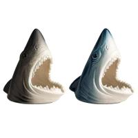 Small Ashtray Cute Ashtray Modern Style Ceramic Shark Mouth Shape Ash Container Decorative for Garden Bar Balcony Restaurant Home Patio Offices candid