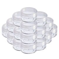 20Pcs 2g 3g 5g 10g 15g 20g Portable Plastic Cosmetic Empty Jars Clear Bottles Eyeshadow Makeup Cream Lip Balm Container Pots Travel Size Bottles Conta