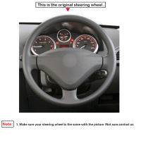 Hand-stitched Black PU Artificial Steering Wheel Cover for Peugeot 207 Expert Partner Fiat Scudo Toyota Proace Citroen Berlingo