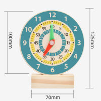 Montessori Children Wooden Digital Clock Teaching Aids Kids Enlightenment Toys for School Time Learning Turntable Clocks Game#20