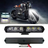 DRL Flash 6LED รถจักรยานยนต์ไฟหน้าสปอตไลท์เสริมความสว่างสูงไฟฟ้าสกูตเตอร์ Autocycle Modified หลอดไฟ